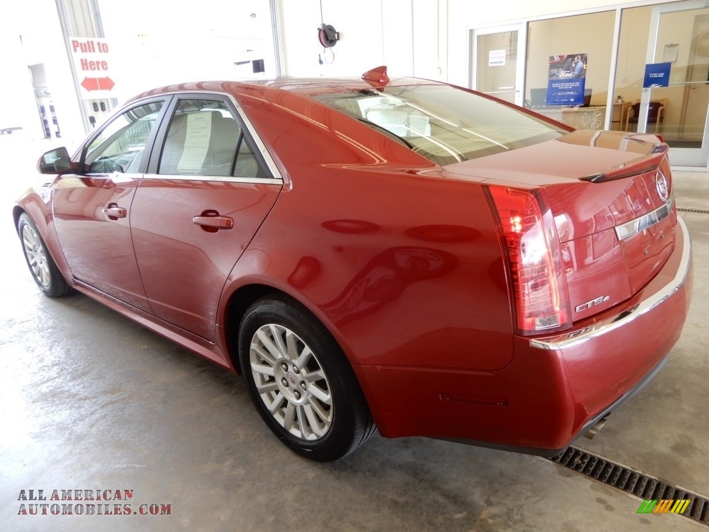 2010 CTS 4 3.0 AWD Sedan - Crystal Red Tintcoat / Cashmere/Cocoa photo #8