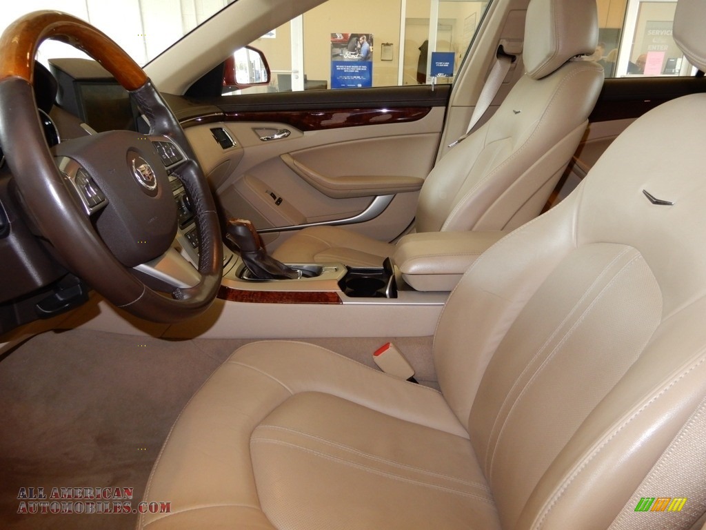 2010 CTS 4 3.0 AWD Sedan - Crystal Red Tintcoat / Cashmere/Cocoa photo #14