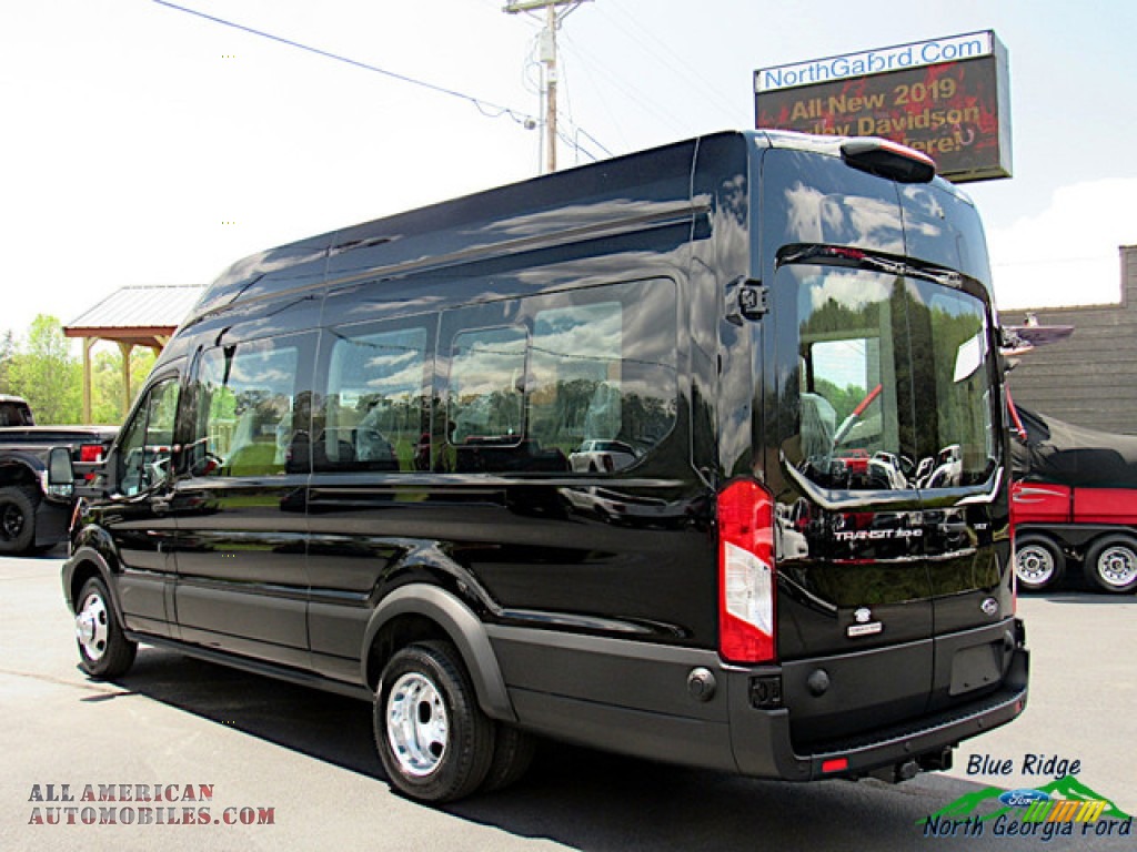2019 Transit Passenger Wagon XLT 350 HR Long - Shadow Black / Charcoal black photo #3
