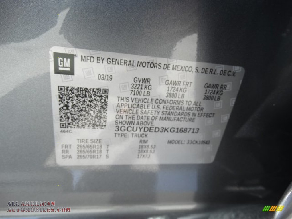 2019 Silverado 1500 LT Crew Cab 4WD - Satin Steel Metallic / Jet Black photo #30