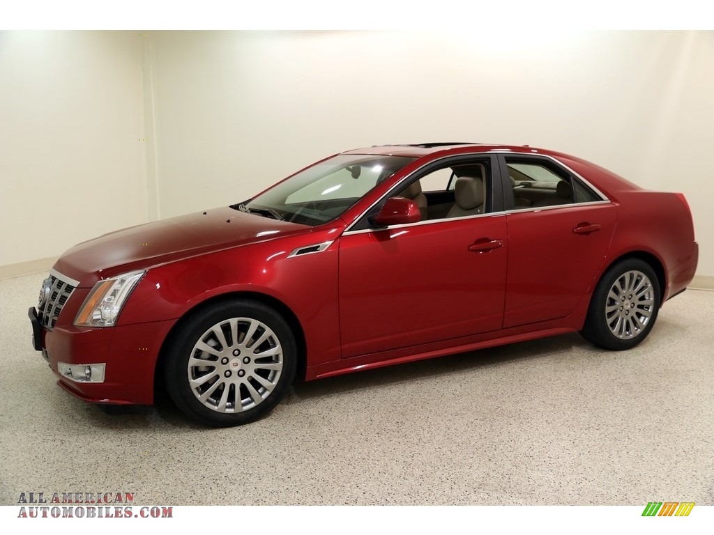 2012 CTS 4 3.6 AWD Sedan - Crystal Red Tintcoat / Cashmere/Cocoa photo #3