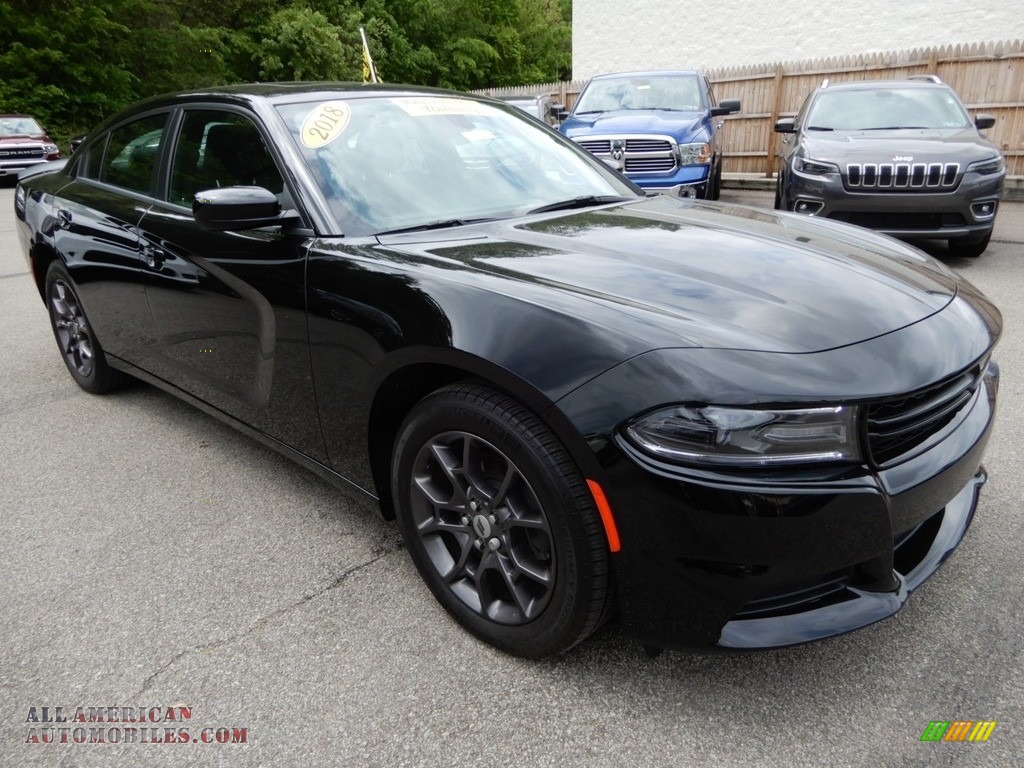 2018 Charger GT AWD - Pitch Black / Black photo #8