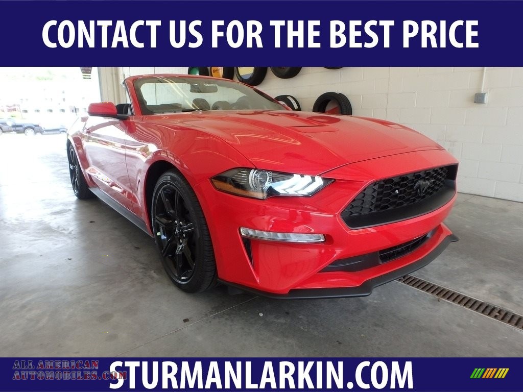 Race Red / Ebony Ford Mustang EcoBoost Convertible