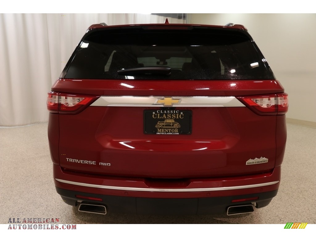 2018 Traverse High Country AWD - Cajun Red Tintcoat / High Country Jet Black/Loft Brown photo #24