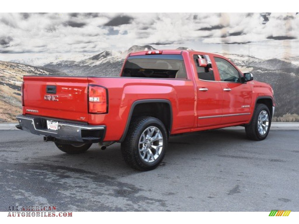 2014 Sierra 1500 SLT Double Cab 4x4 - Fire Red / Cocoa/Dune photo #3