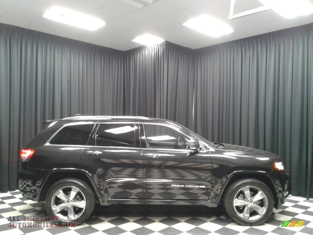 2015 Grand Cherokee Overland 4x4 - Brilliant Black Crystal Pearl / Brown/Light Frost Beige photo #5