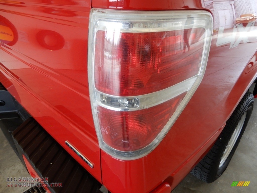 2013 F150 XL Regular Cab 4x4 - Vermillion Red / Steel Gray photo #5