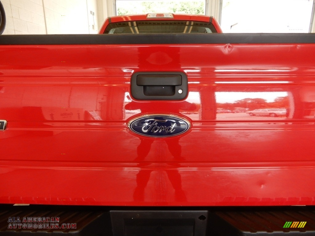 2013 F150 XL Regular Cab 4x4 - Vermillion Red / Steel Gray photo #7