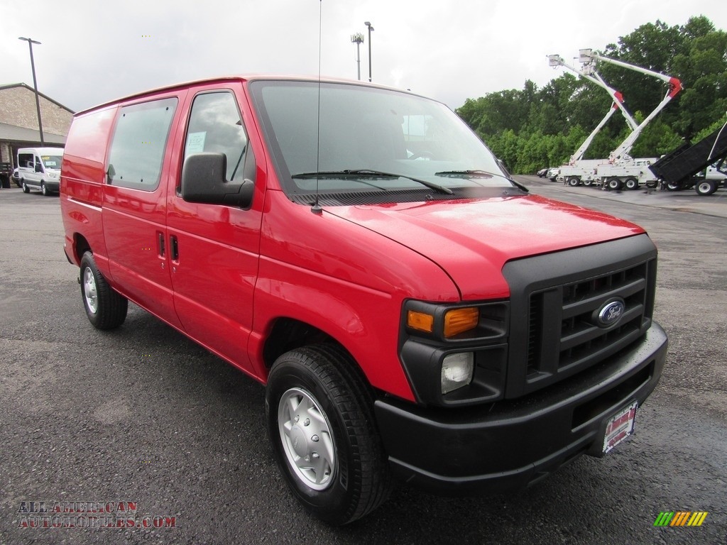 2014 E-Series Van E250 Cargo Van - Vermillion Red / Medium Flint photo #7