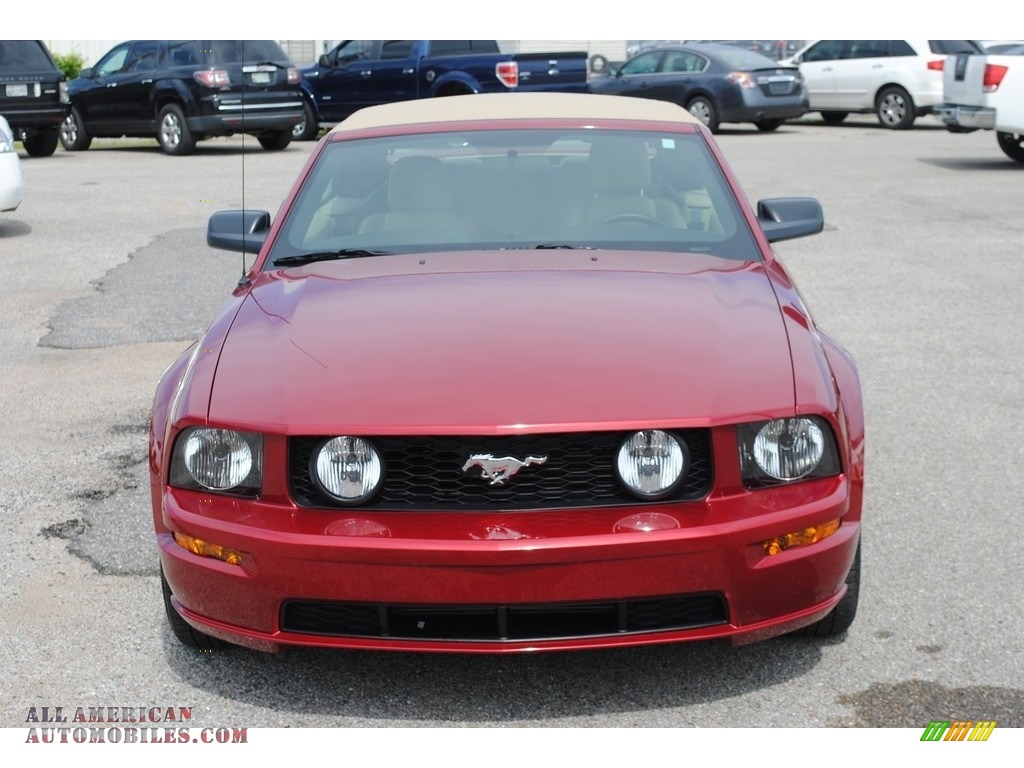 2006 Mustang GT Premium Convertible - Redfire Metallic / Light Parchment photo #8