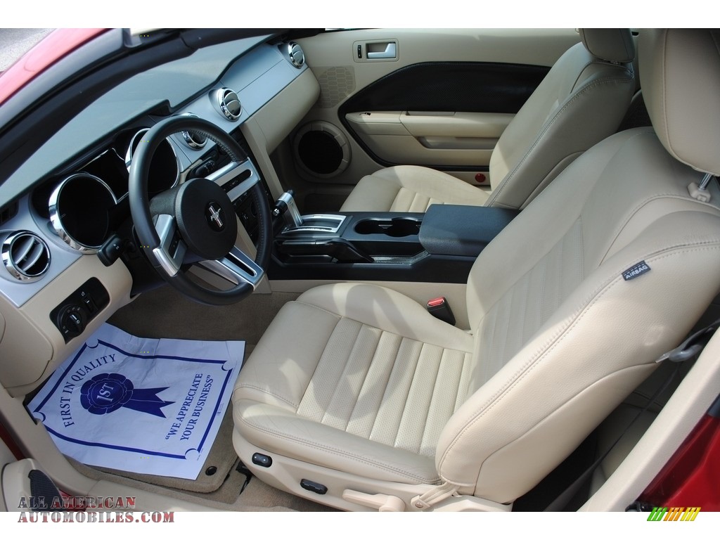2006 Mustang GT Premium Convertible - Redfire Metallic / Light Parchment photo #14