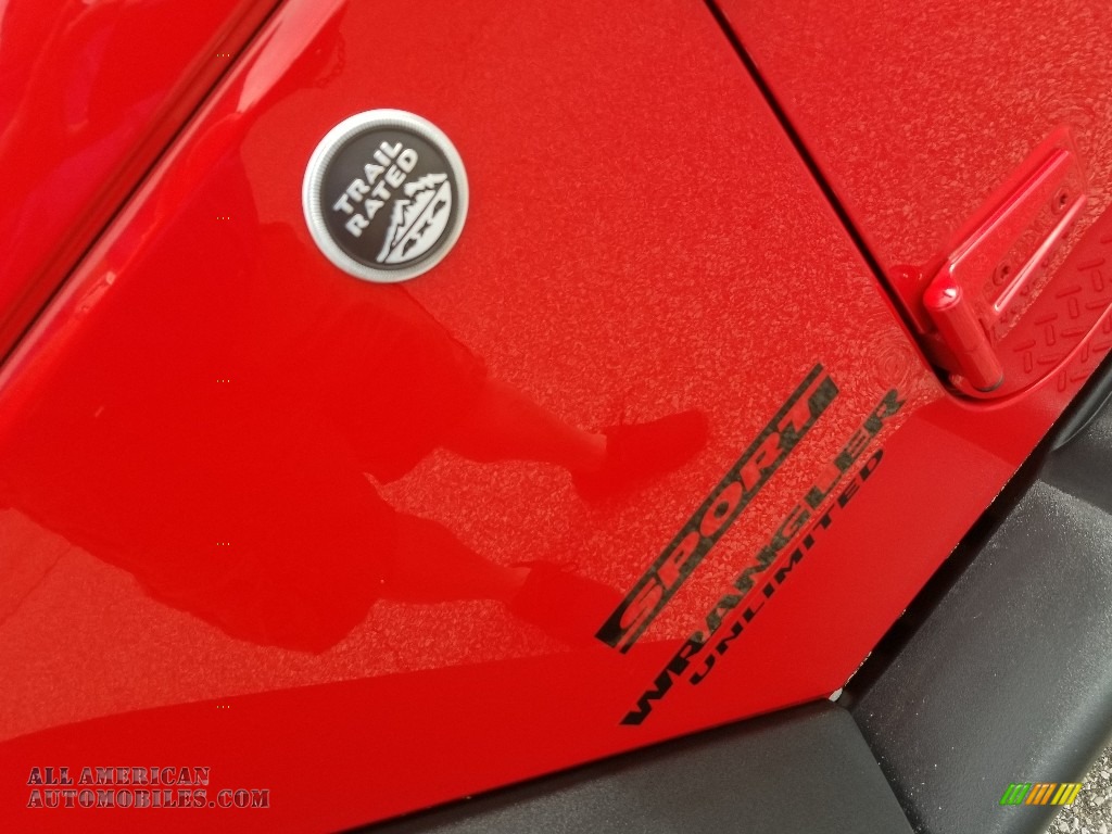 2015 Wrangler Unlimited Sport 4x4 - Firecracker Red / Black photo #15
