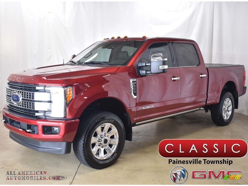 2017 F250 Super Duty Platinum Crew Cab 4x4 - Ruby Red / Black photo #1