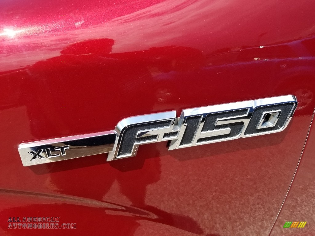 2013 F150 XLT SuperCrew 4x4 - Ruby Red Metallic / Steel Gray photo #9