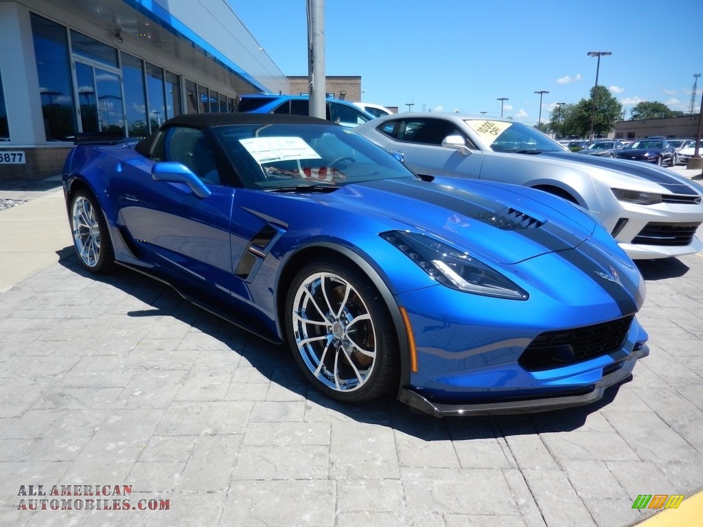 2019 Corvette Grand Sport Convertible - Elkhart Lake Blue Metallic / Gray photo #3
