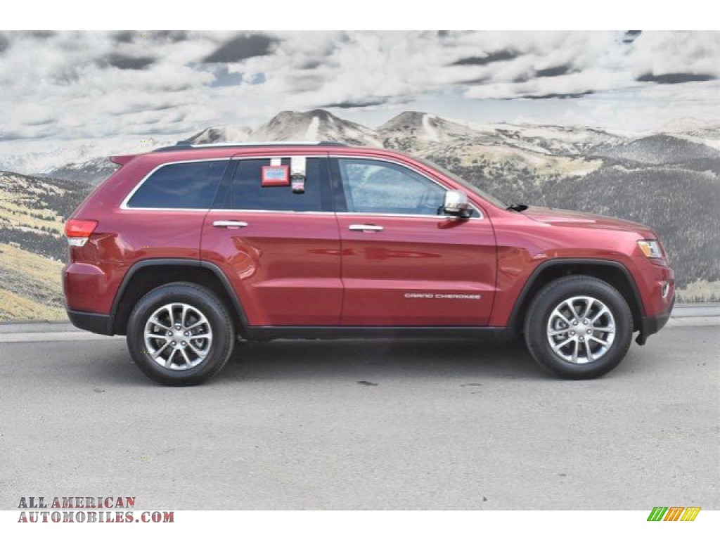 2015 Grand Cherokee Limited 4x4 - Deep Cherry Red Crystal Pearl / Black/Light Frost Beige photo #2