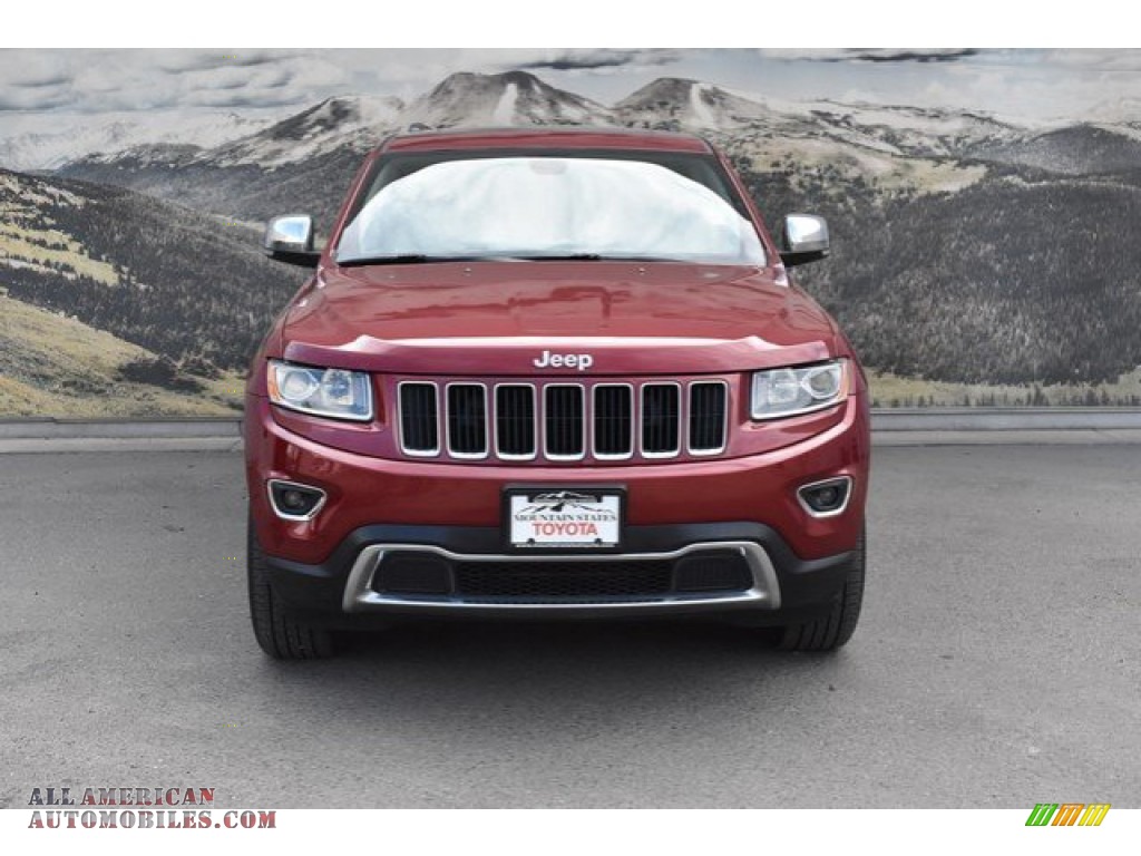 2015 Grand Cherokee Limited 4x4 - Deep Cherry Red Crystal Pearl / Black/Light Frost Beige photo #4