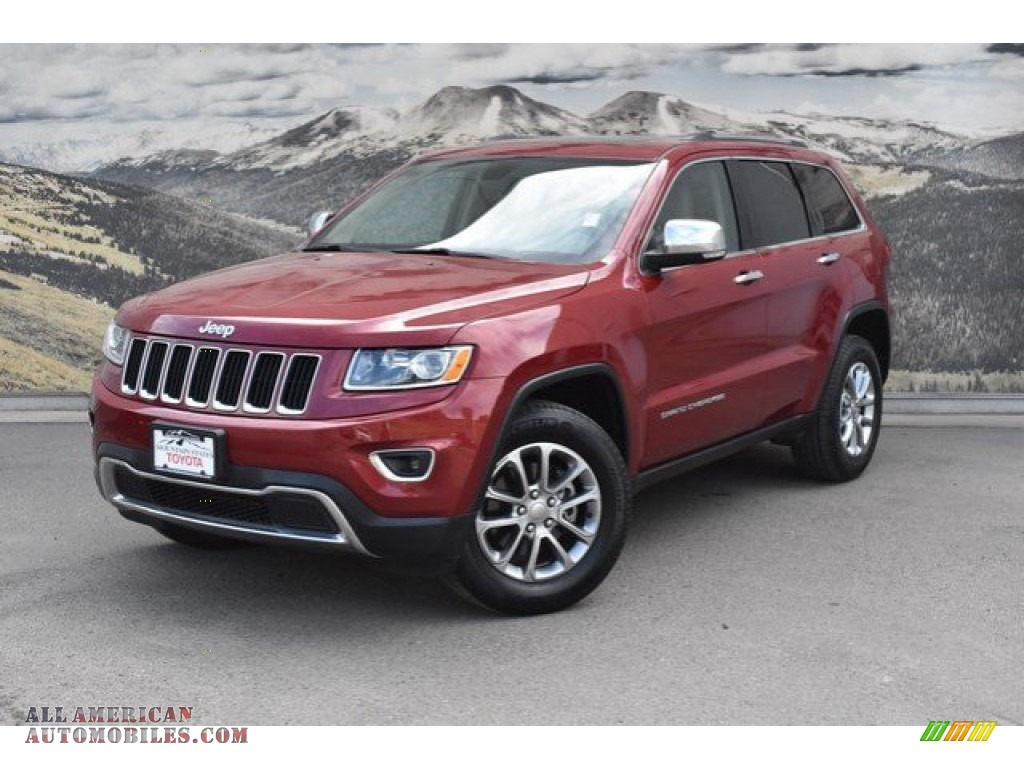 2015 Grand Cherokee Limited 4x4 - Deep Cherry Red Crystal Pearl / Black/Light Frost Beige photo #5