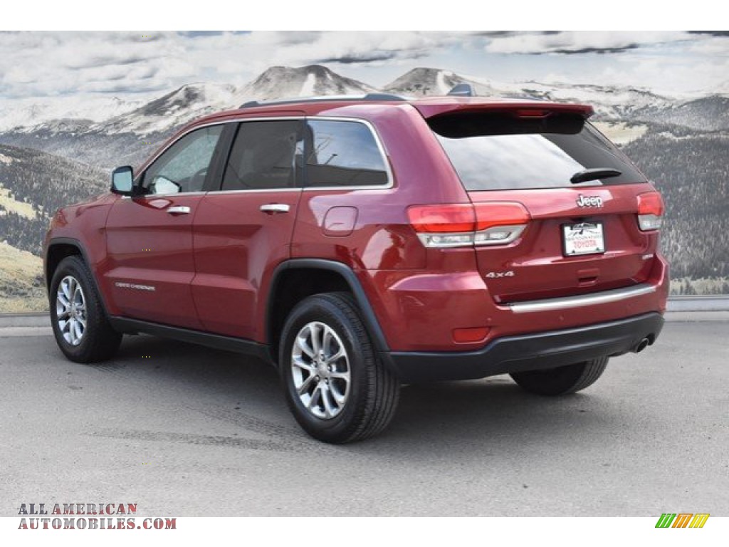 2015 Grand Cherokee Limited 4x4 - Deep Cherry Red Crystal Pearl / Black/Light Frost Beige photo #7
