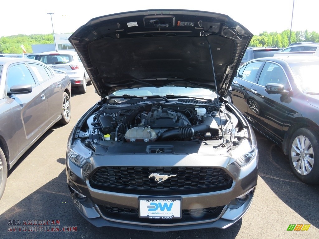 2016 Mustang EcoBoost Premium Coupe - Magnetic Metallic / Ebony photo #7