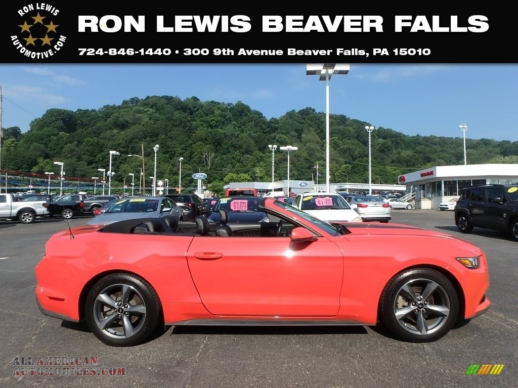 Competition Orange / Ebony Ford Mustang EcoBoost Premium Convertible