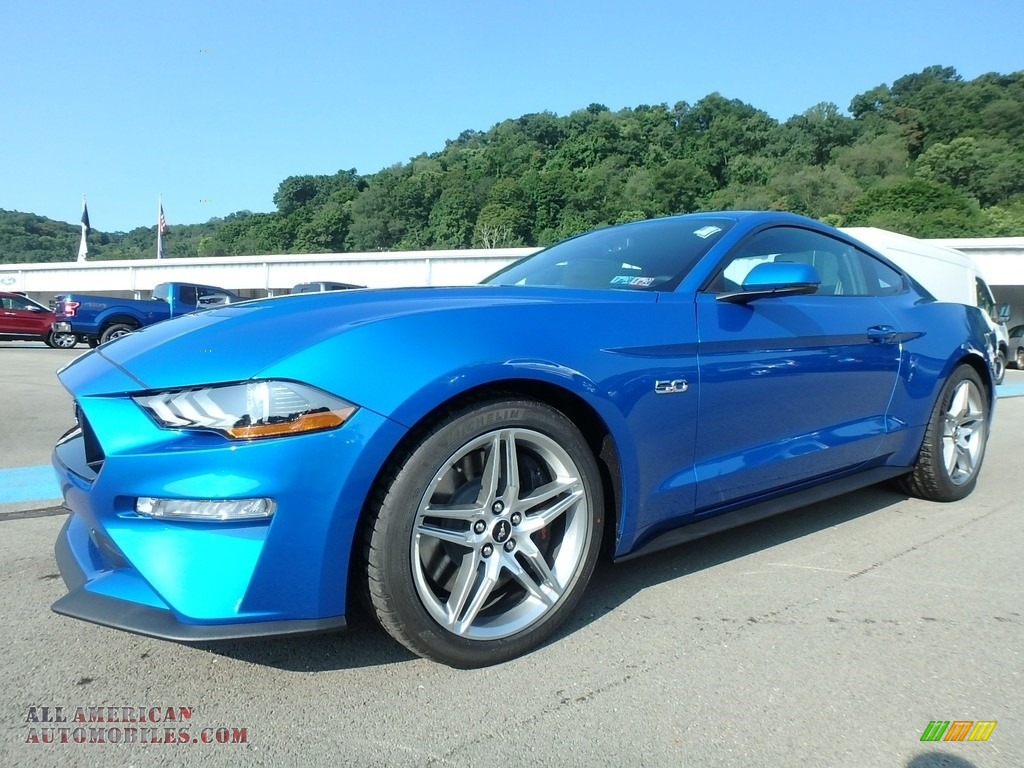 2019 Mustang GT Premium Fastback - Velocity Blue / Ebony photo #6