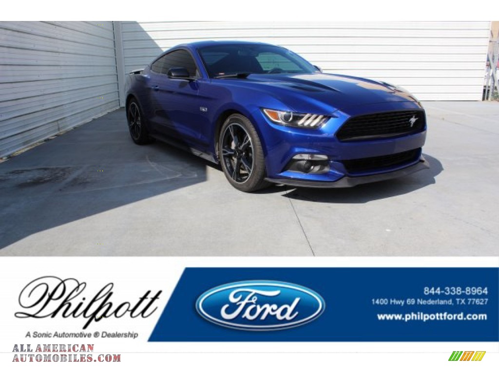 Deep Impact Blue Metallic / California Special Ebony Black/Miko Suede Ford Mustang GT Coupe
