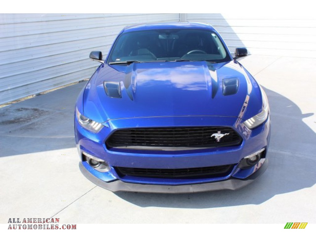 2016 Mustang GT Coupe - Deep Impact Blue Metallic / California Special Ebony Black/Miko Suede photo #3