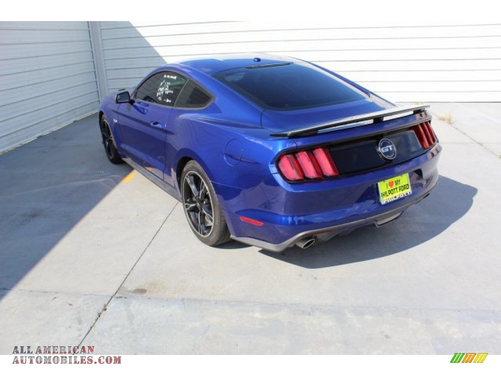 2016 Mustang GT Coupe - Deep Impact Blue Metallic / California Special Ebony Black/Miko Suede photo #5