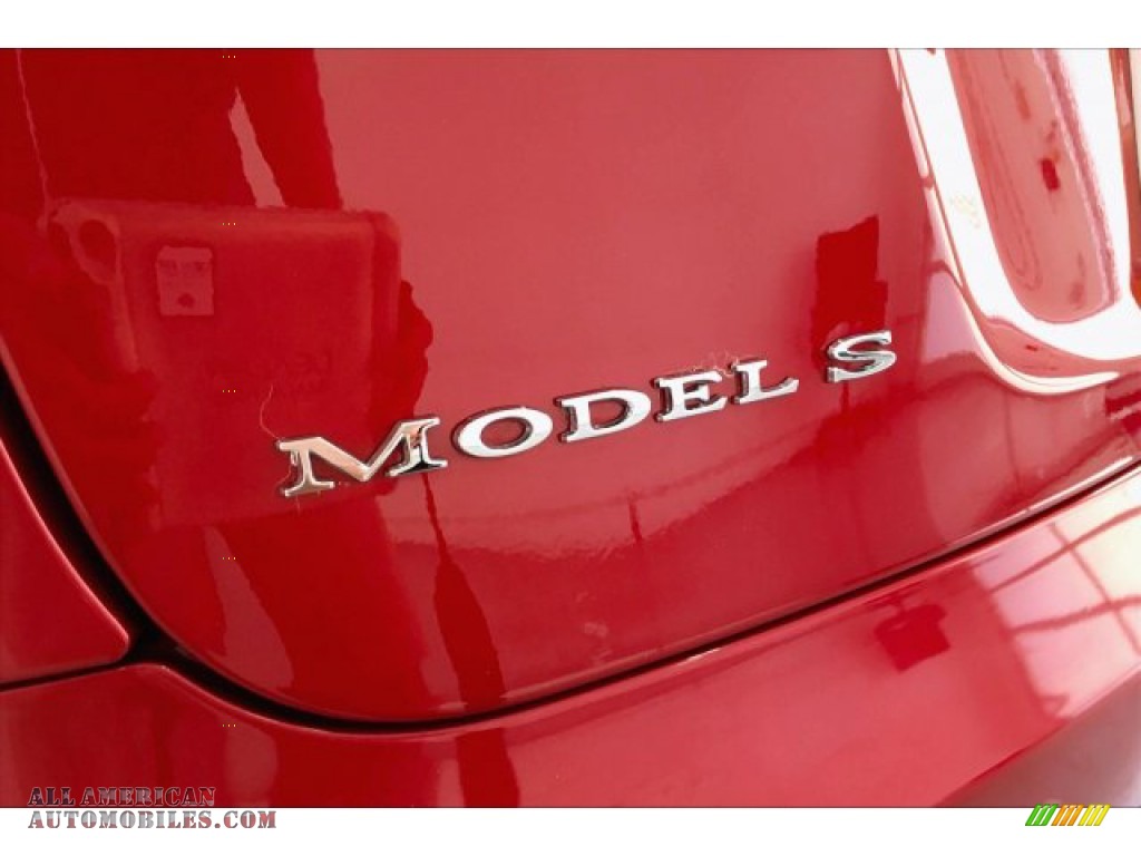 2013 Model S P85 Performance - Red Tesla Multi-Coat / Tan photo #7