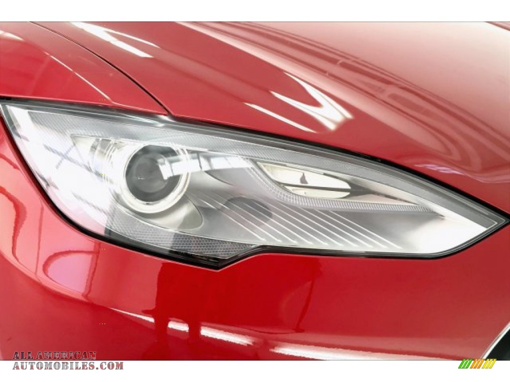2013 Model S P85 Performance - Red Tesla Multi-Coat / Tan photo #31