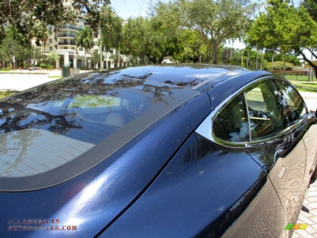 2013 Model S P85 Performance - Blue Metallic / Tan photo #59