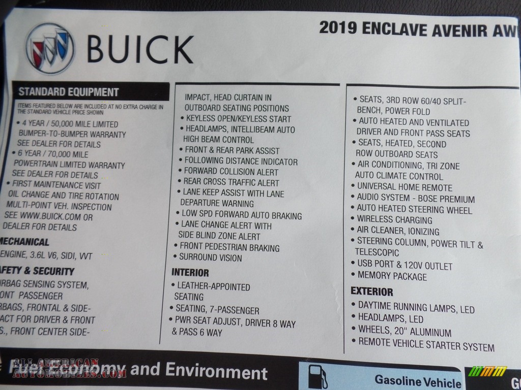 2019 Enclave Avenir AWD - Satin Steel Metallic / Ebony photo #57