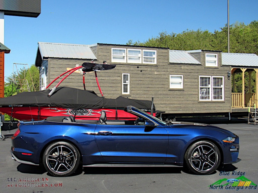 2018 Mustang EcoBoost Convertible - Kona Blue / Ebony photo #6
