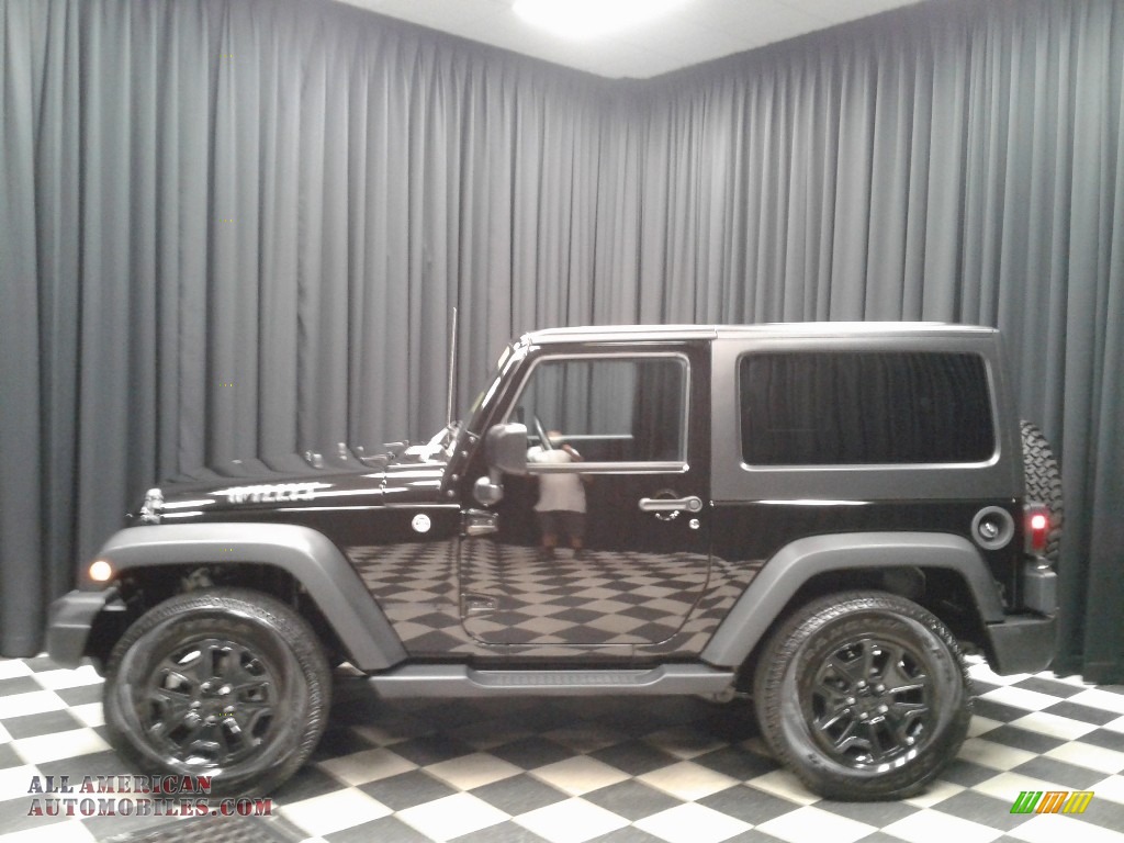 Black / Black Jeep Wrangler Willys Wheeler 4x4