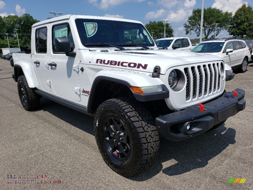 Bright White / Black Jeep Gladiator Rubicon 4x4