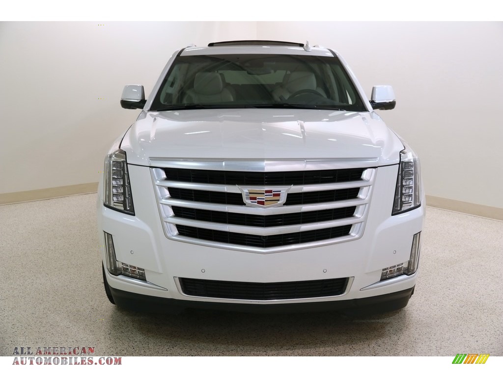 2019 Escalade Luxury 4WD - Crystal White Tricoat / Shale/Jet Black Accents photo #2