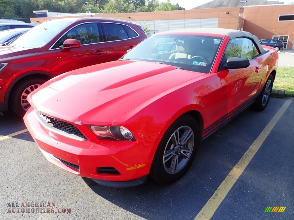 Race Red / Stone Ford Mustang V6 Premium Convertible