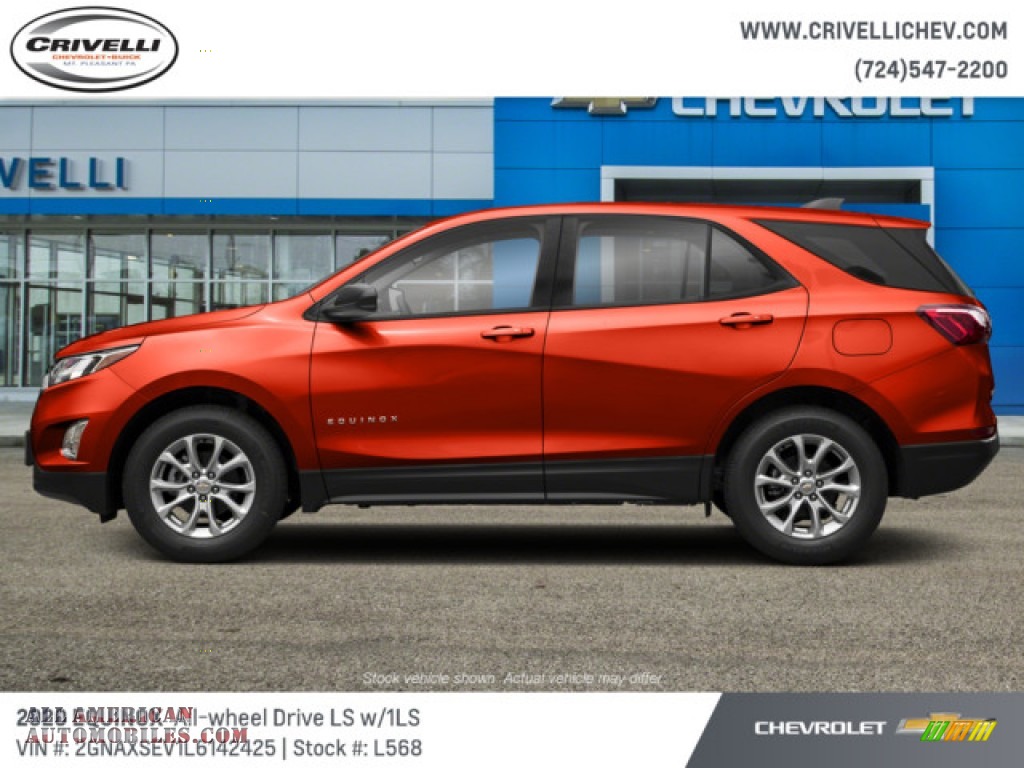 2020 Equinox LS AWD - Cayenne Orange Metallic / Ash Gray photo #2