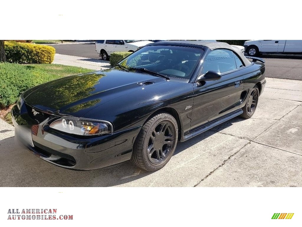 1998 Mustang GT Convertible - Black / Black photo #1