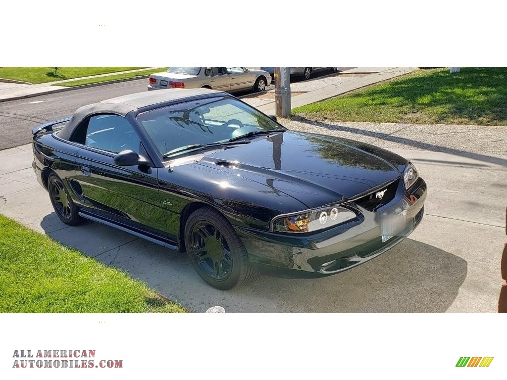 1998 Mustang GT Convertible - Black / Black photo #8