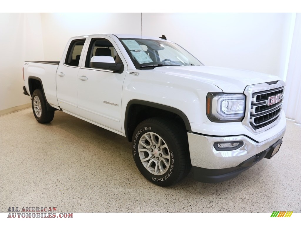 Summit White / Jet Black GMC Sierra 1500 SLE Double Cab 4WD