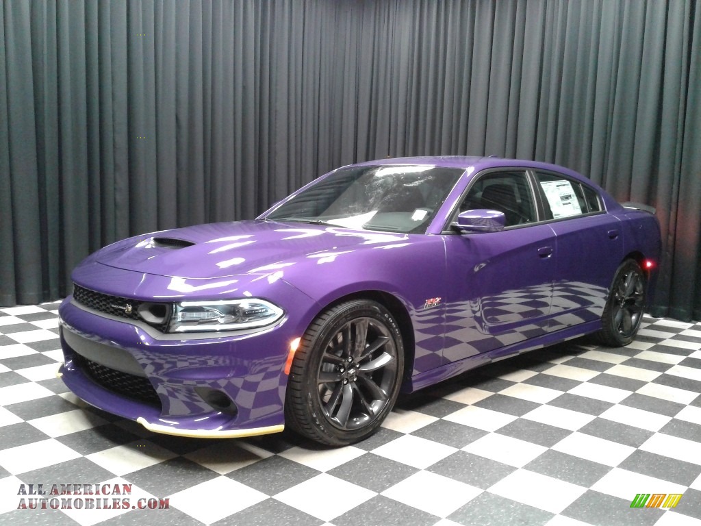 2019 Charger R/T Scat Pack - Plum Crazy Pearl / Black photo #2
