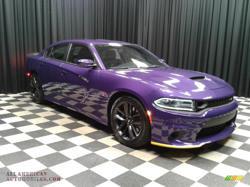 2019 Charger R/T Scat Pack - Plum Crazy Pearl / Black photo #4