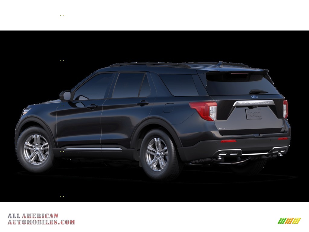 2020 Explorer XLT 4WD - Agate Black Metallic / Ebony photo #2