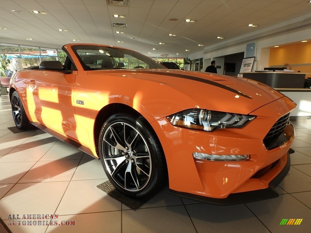 2020 Mustang EcoBoost High Performance Package Convertible - Twister Orange / Ebony photo #6
