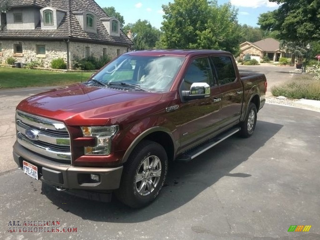 Ruby Red / Light Camel Ford F150 Lariat SuperCrew 4X4