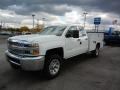 Chevrolet Silverado 2500HD Work Truck Double Cab 4WD Chassis Summit White photo #1