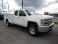 Chevrolet Silverado 2500HD Work Truck Double Cab 4WD Chassis Summit White photo #3