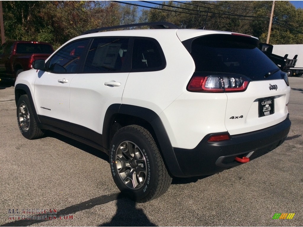 2020 Cherokee Trailhawk 4x4 - Bright White / Black photo #7